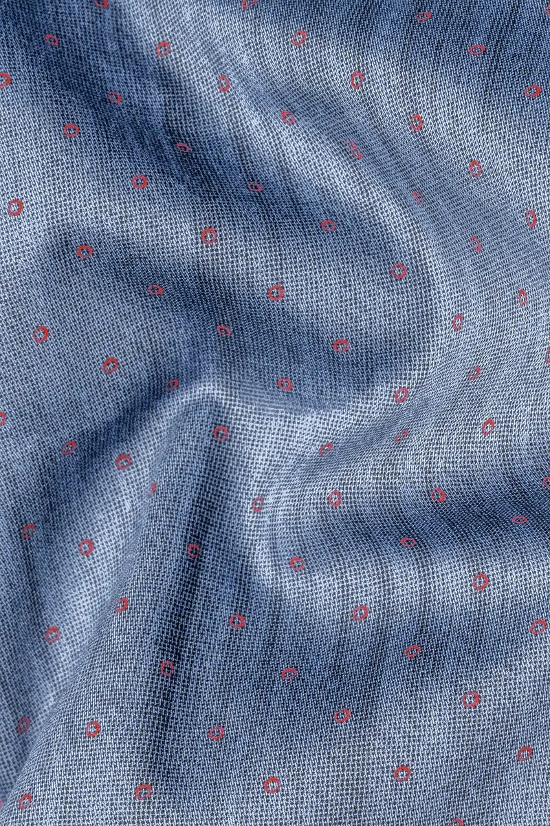 Scarpa Flow Grey With Red Circles Printed Super Soft Premium Cotton Kurta Shirt 3