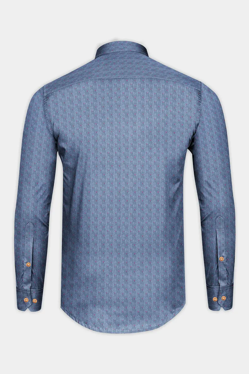 Scarpa Flow Grey With Red Circles Printed Super Soft Premium Cotton Kurta Shirt 6