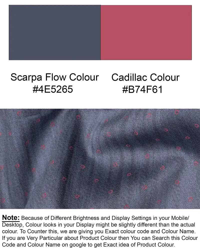 Scarpa Flow Grey With Red Circles Printed Super Soft Premium Cotton Kurta Shirt 8