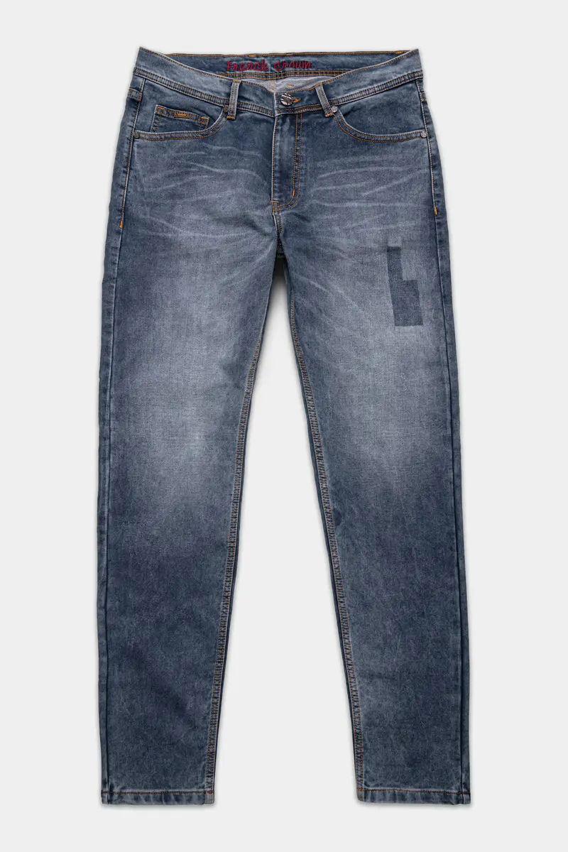 Scarpa Gray Whiskering Wash Stretchable Denim 2