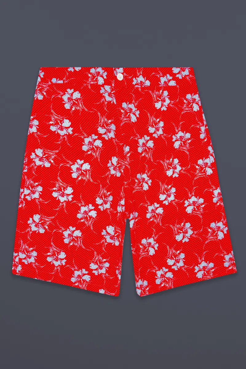 Scarzen-Ferrari Red Printed Premium Cotton Shorts 2