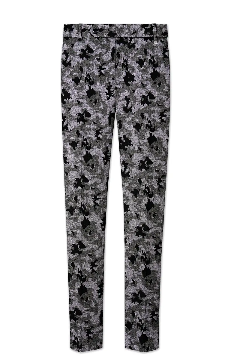 Scorpion Gray With Merlin Black Chintz Printed Stretchable Waistband Pant 2