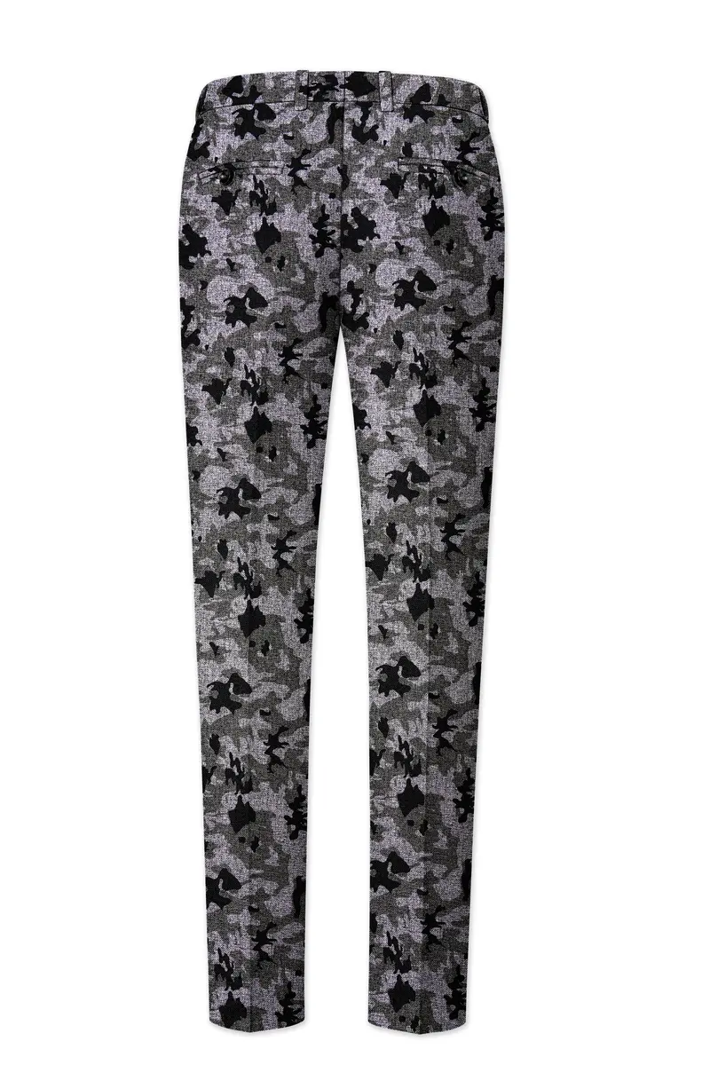 Scorpion Gray With Merlin Black Chintz Printed Stretchable Waistband Pant 5