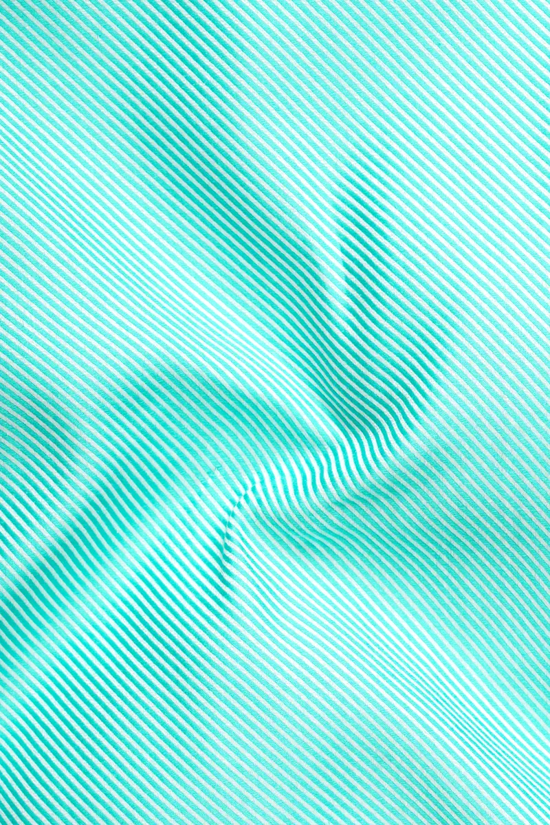 Seafoam Blue Jacquard Textured Premium Cotton Shirt 3