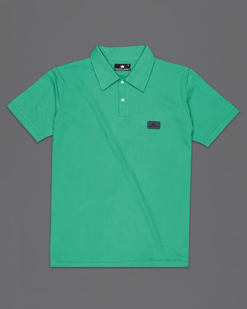 Seaweed Green Organic Cotton Mercerised Pique Polo 2