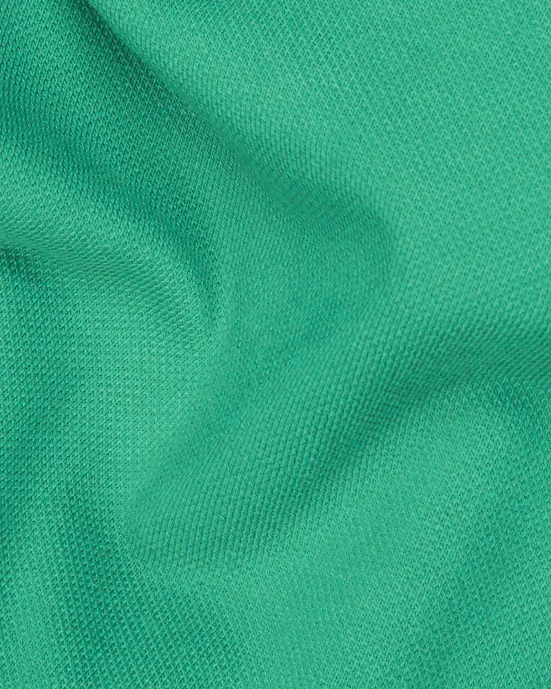 Seaweed Green Organic Cotton Mercerised Pique Polo 3