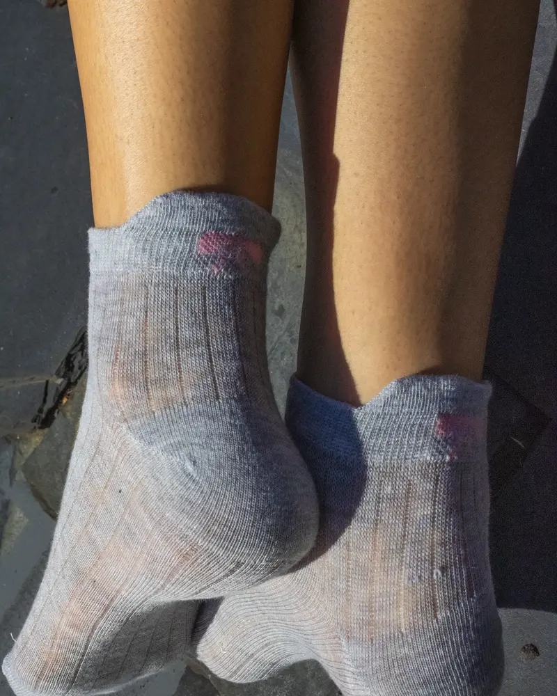 Semi Sheer Bow At Back Grey 1