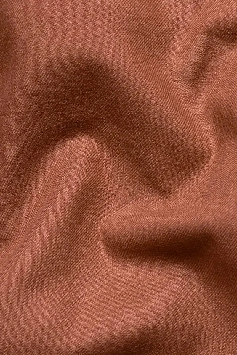 Sepia Brown Twill Premium Cotton Button Down Shirt 2