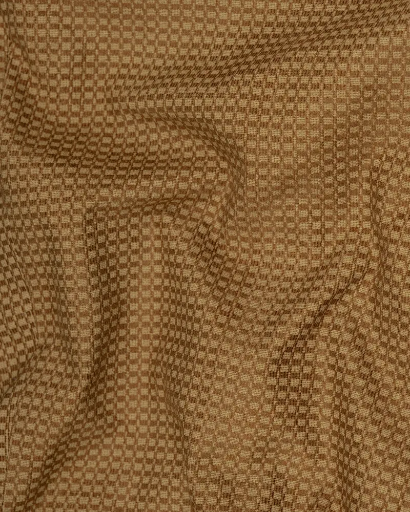 Sepia Brown Velvet Corduroy Box Patterned Sports Waistcoat 3