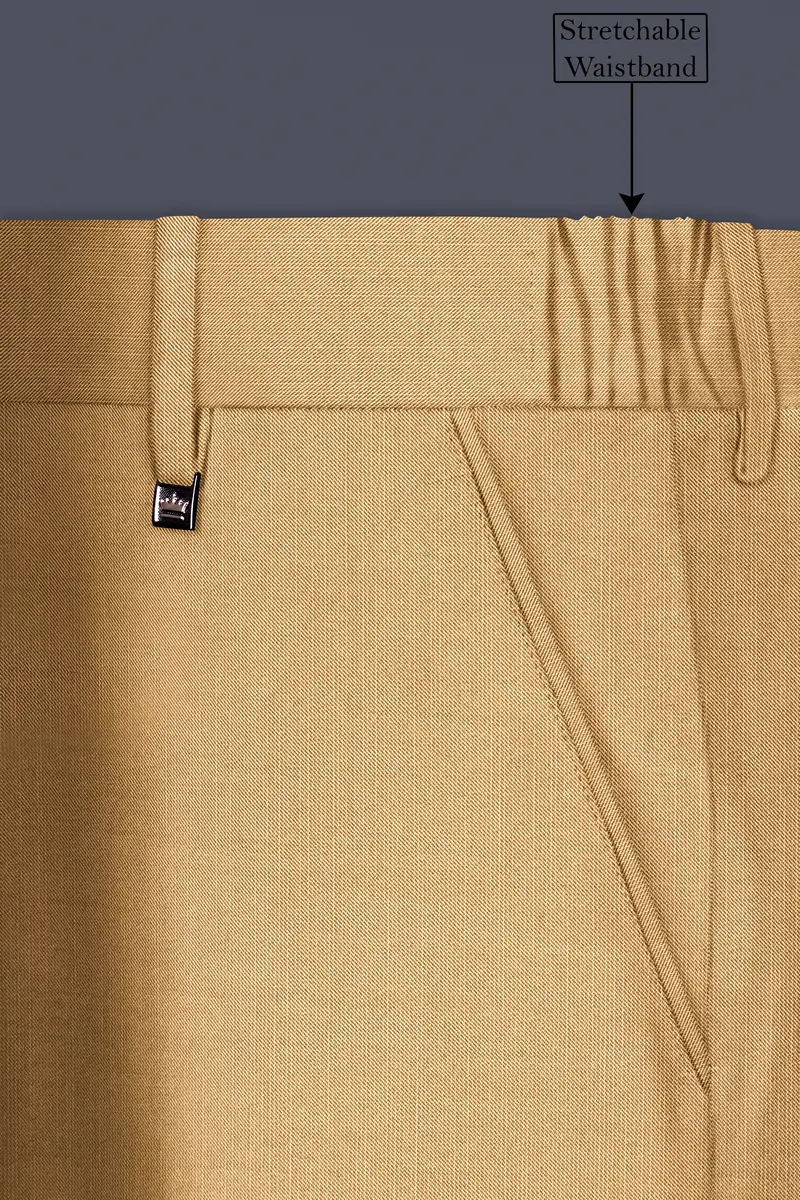 Sepia-Twine Brown Solid Wool Rich Single Breasted Slight Stretch Suit 15
