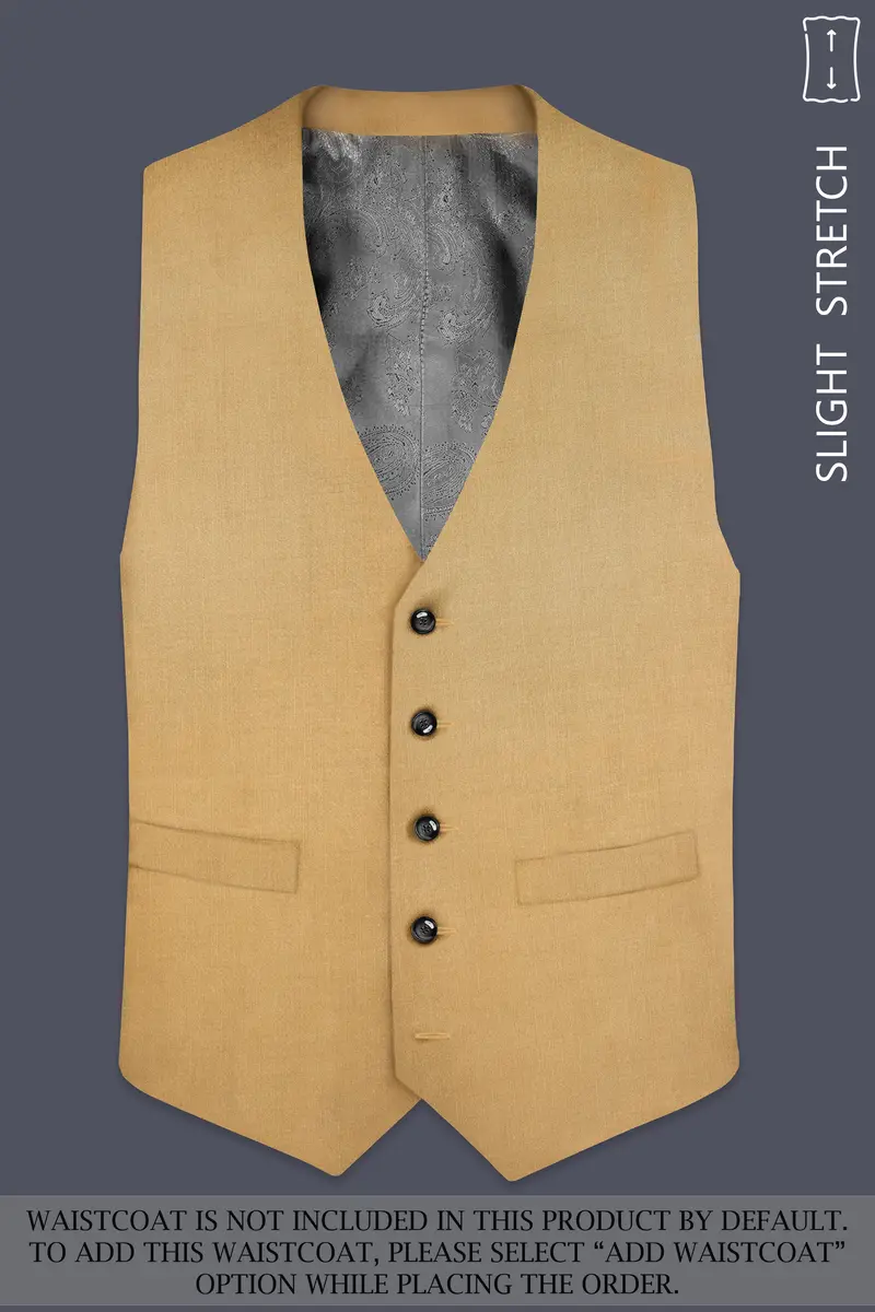 Sepia-Twine Brown Solid Wool Rich Single Breasted Slight Stretch Suit 16