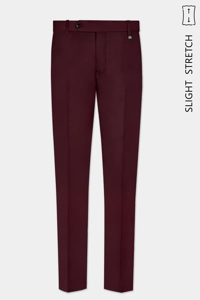 Sepiaelite-Tamarind Brown Solid Wool Rich Cross Placket Bandhgala Slight Stretch Suit 12