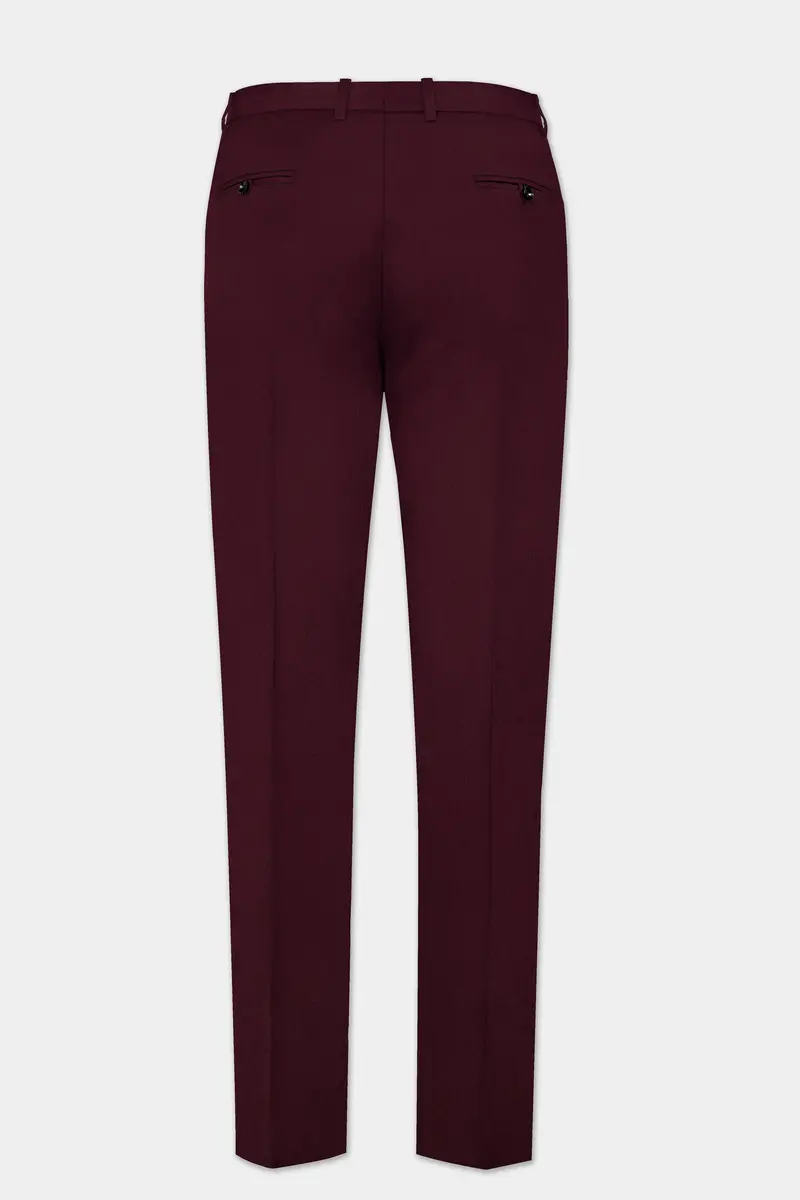 Sepiaelite-Tamarind Brown Solid Wool Rich Peak Lapel Tuxedo Slight Stretch Suit 14