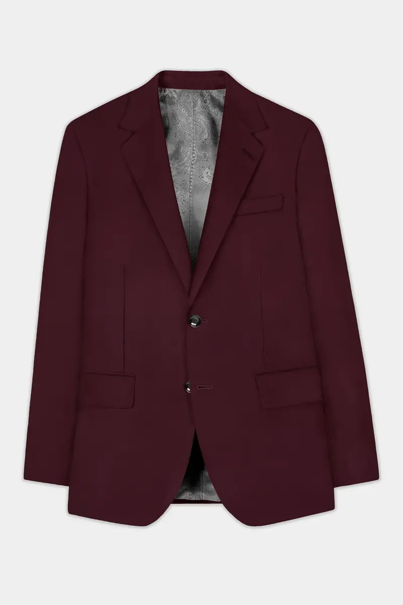Sepiaelite-Tamarind Brown Solid Wool Rich Single Breasted Slight Stretch Blazer 7
