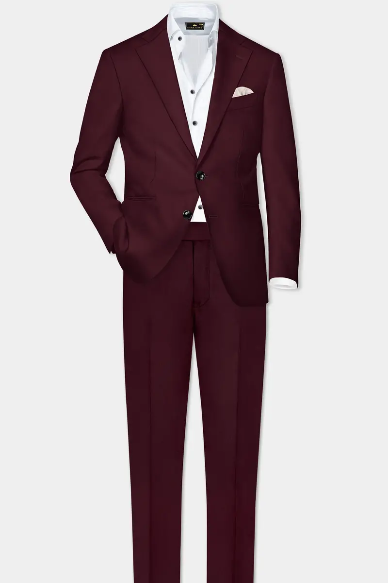 Sepiaelite-Tamarind Brown Solid Wool Rich Single Breasted Slight Stretch Blazer 9