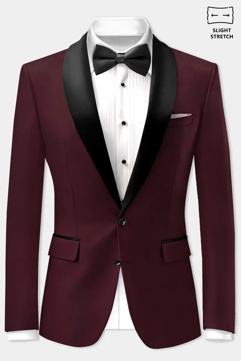 Sepiaelite-Tamarind Brown Solid Wool Rich Tuxedo Slight Stretch Suit 10