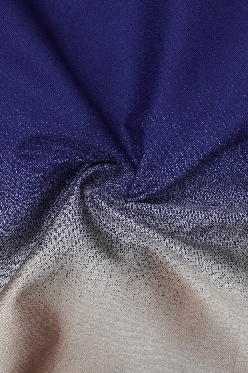 Serenehorizon-Indigo Blue And Sandrift Brown Gradient Printed Subtle Sheen Super Soft Premium Cotton Shirt 3