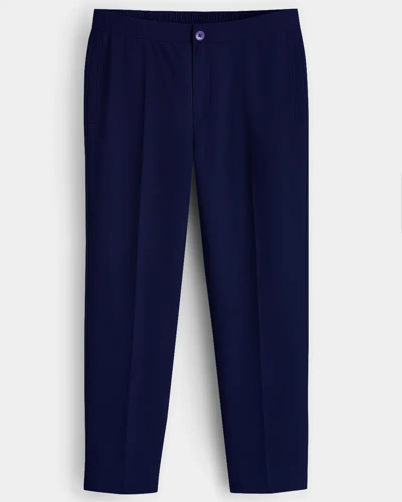 Serova-Mirage Blue Oxford  Super Soft Premium Cotton Lounge Pant 1