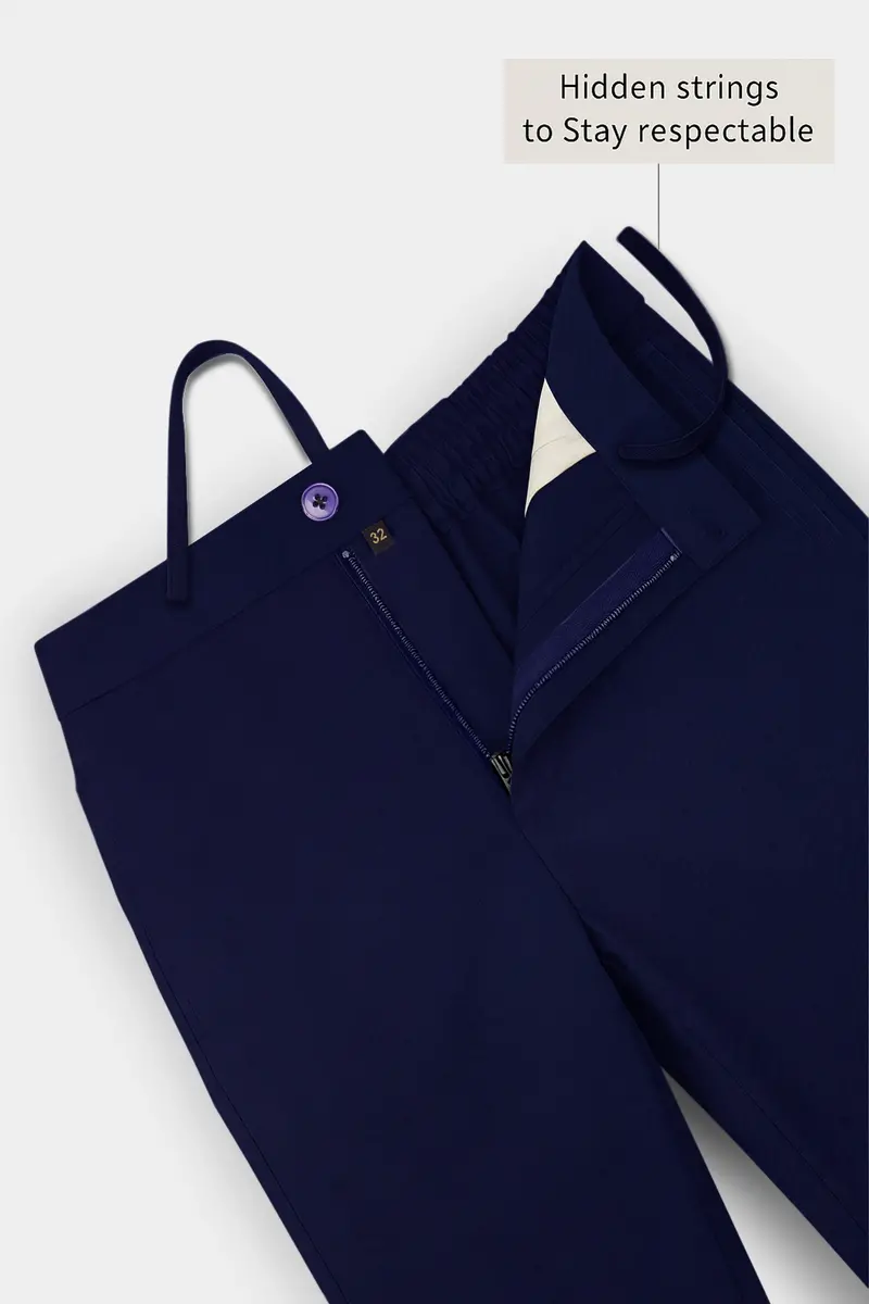 Serova-Mirage Blue Oxford Super Soft Premium Cotton Lounge Pant 5