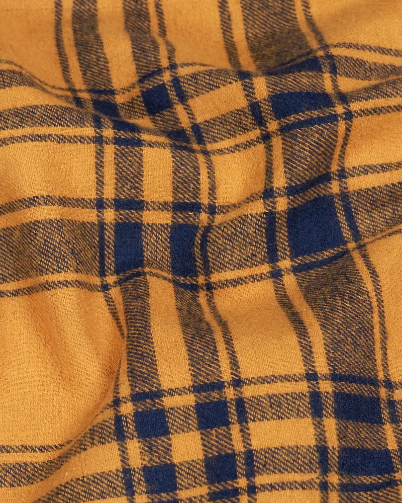 Serria Yellow With Mirage Blue Plaid Flannel Overshirt/Shacket 2