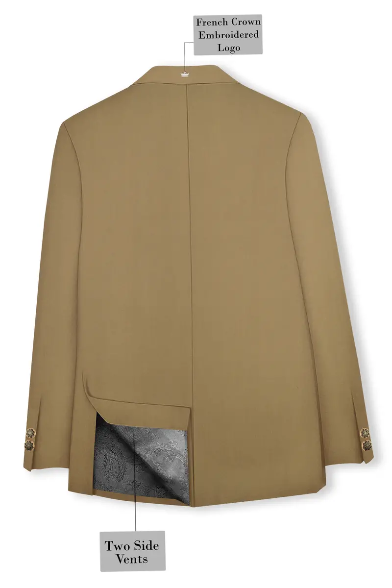 Shadow Brown Cross Placket Bandhgala Blazer 7