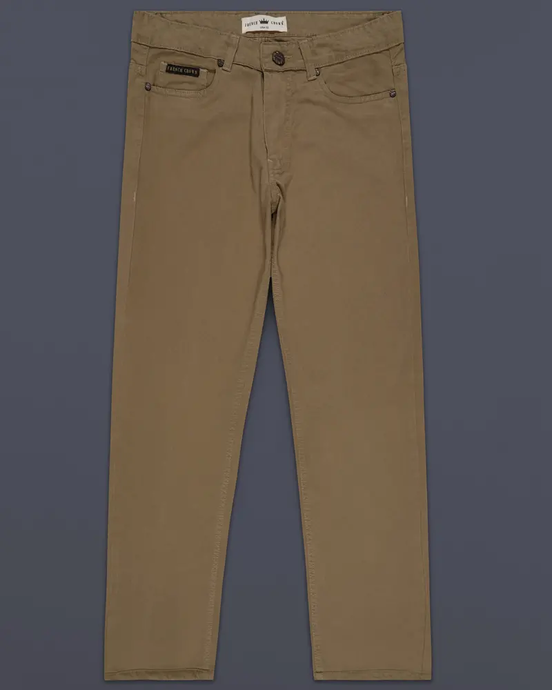 Shadow Brown Slim Fit Mid-Rise Clean Look Stretchable Denim 1
