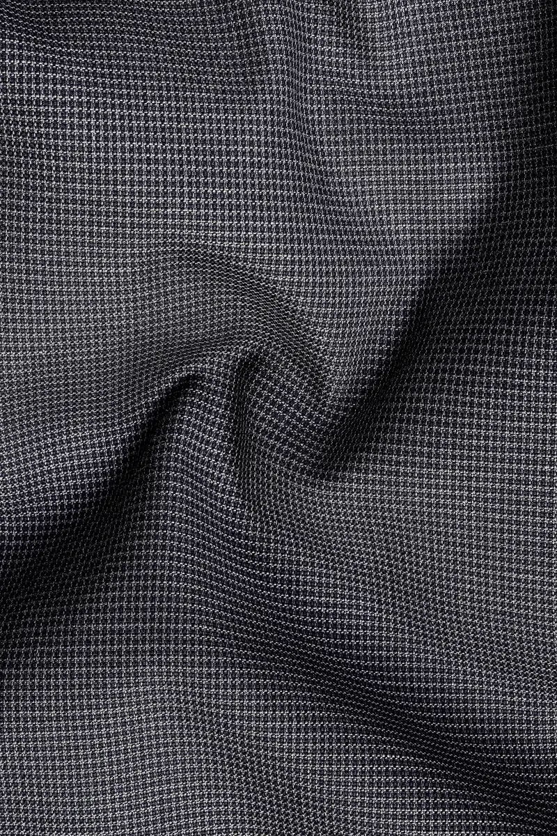 Shaft Gray Textured Wool Blend Stretchable Waistband Pant 3