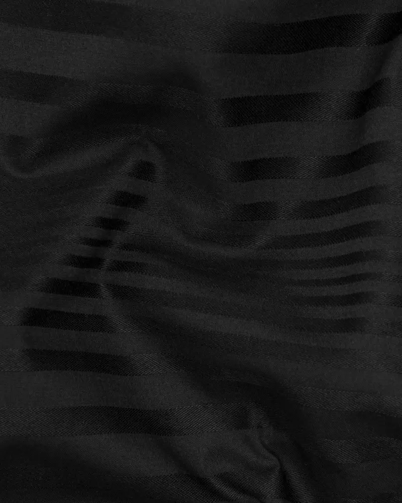 Shark Black Dobby Textured Premium Giza Cotton Shirt 2