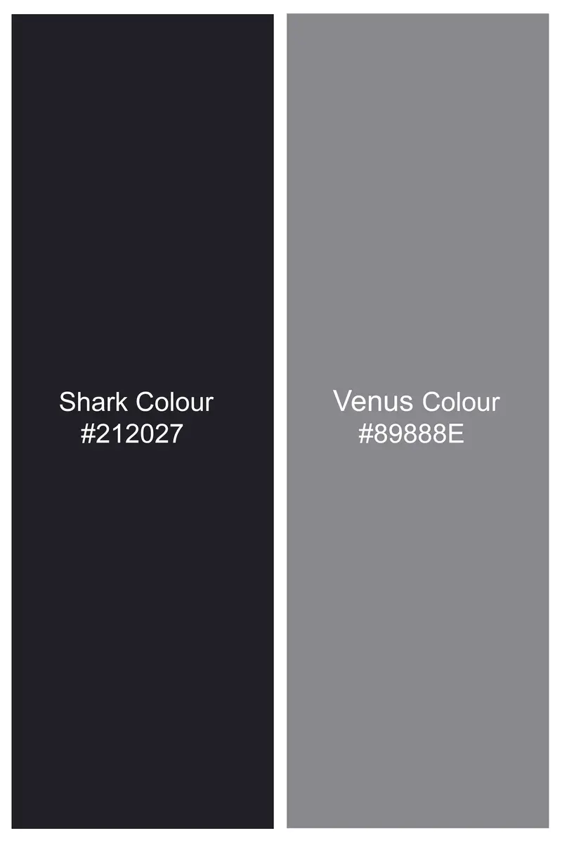 Shark Black Printed Lightweight Poplin Giza Cotton Shirt 8
