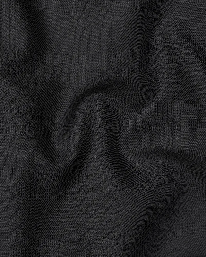 Shark Black Textured Waistcoat 3