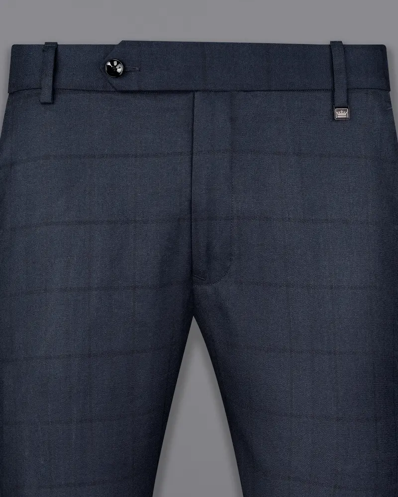 Shark Blue Subtle Windowpane Pant 2
