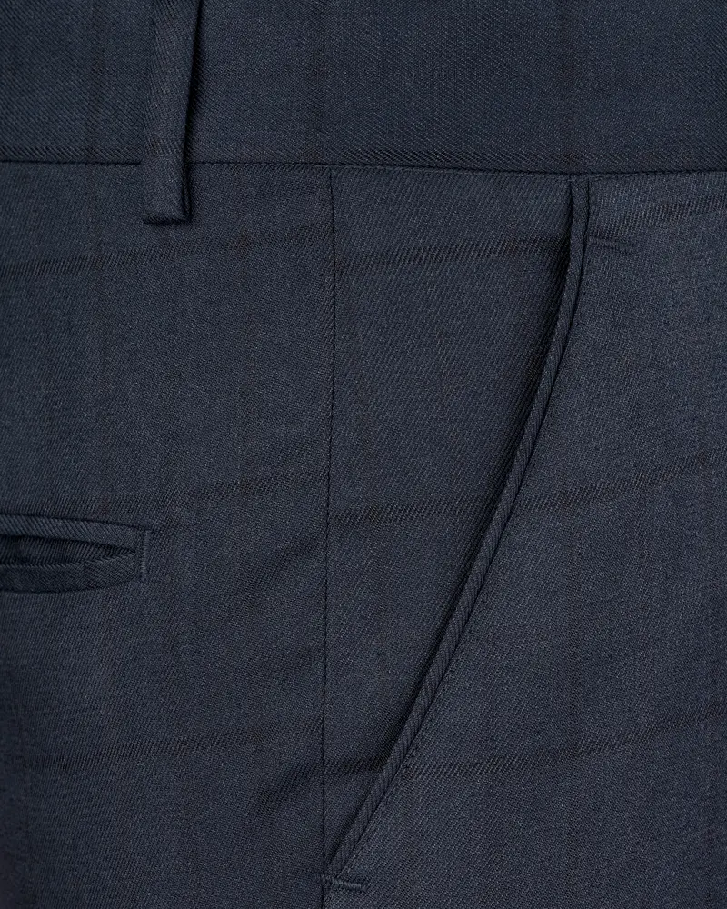 Shark Blue Subtle Windowpane Pant 5
