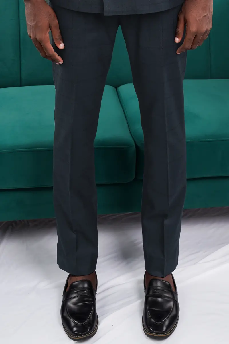 Shark Blue Subtle Windowpane Pant 7