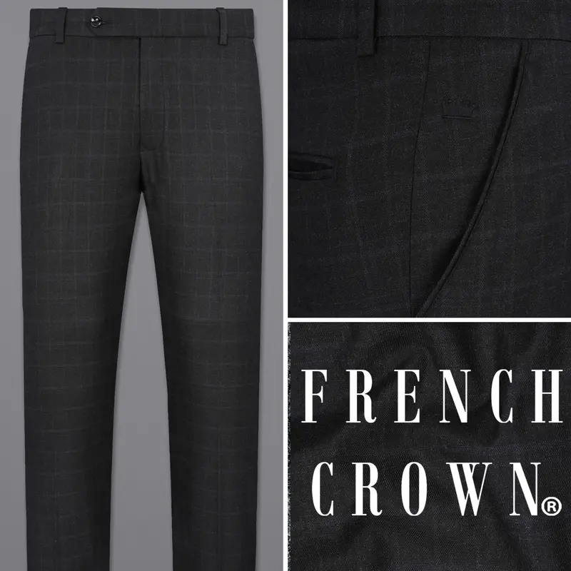 Shark Gray Plaid Pant 1