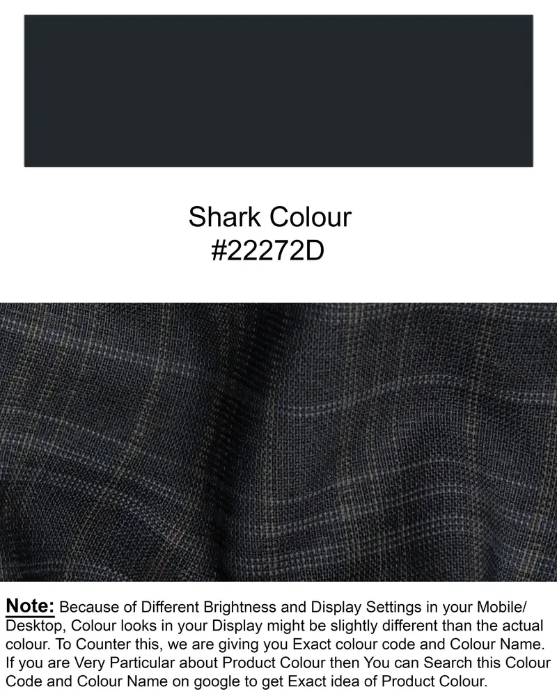 Shark Gray Plaid Wool Rich Blazer 11