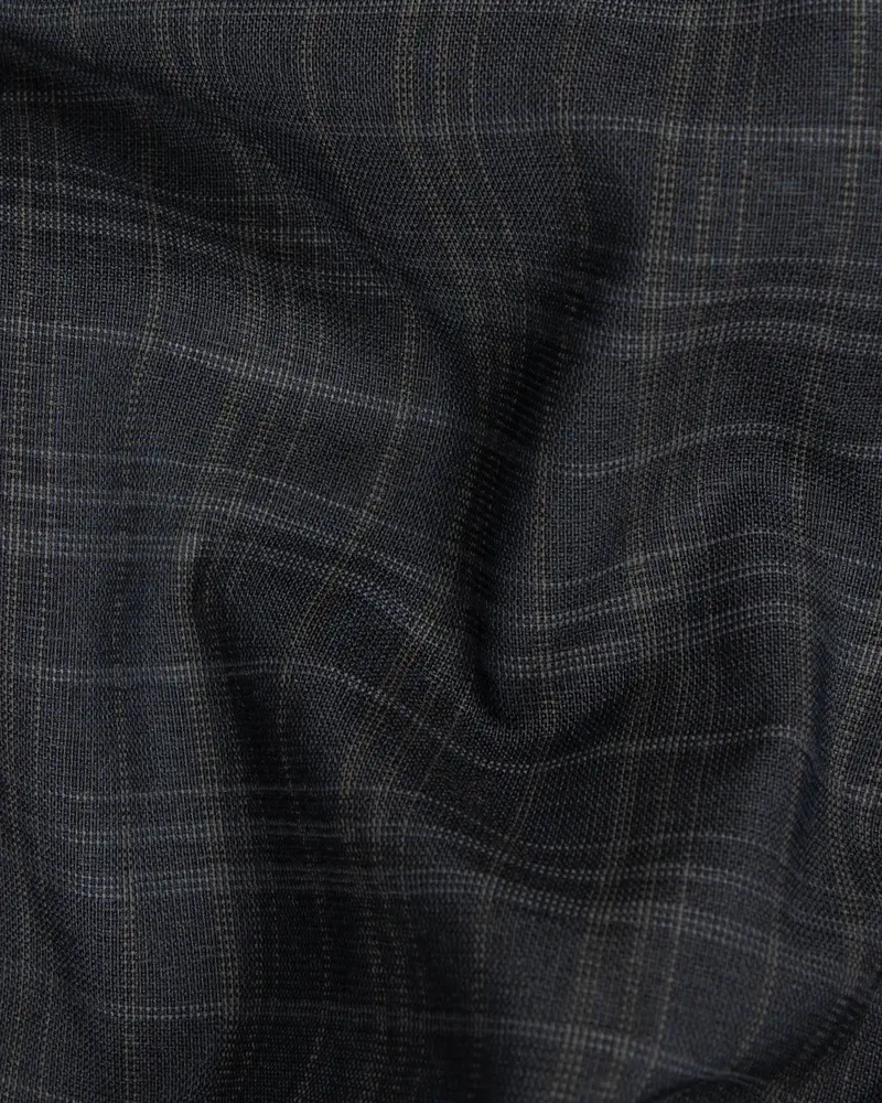 Shark Gray Plaid Wool Rich Waistcoat 3