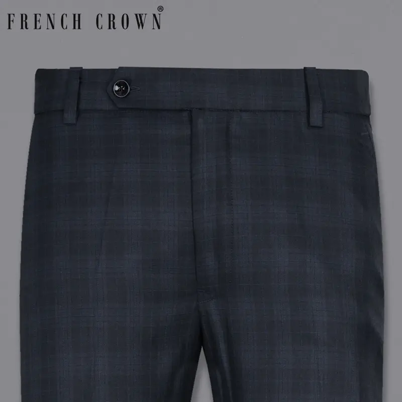 Shark Grey Plaid Woolrich Pant 1