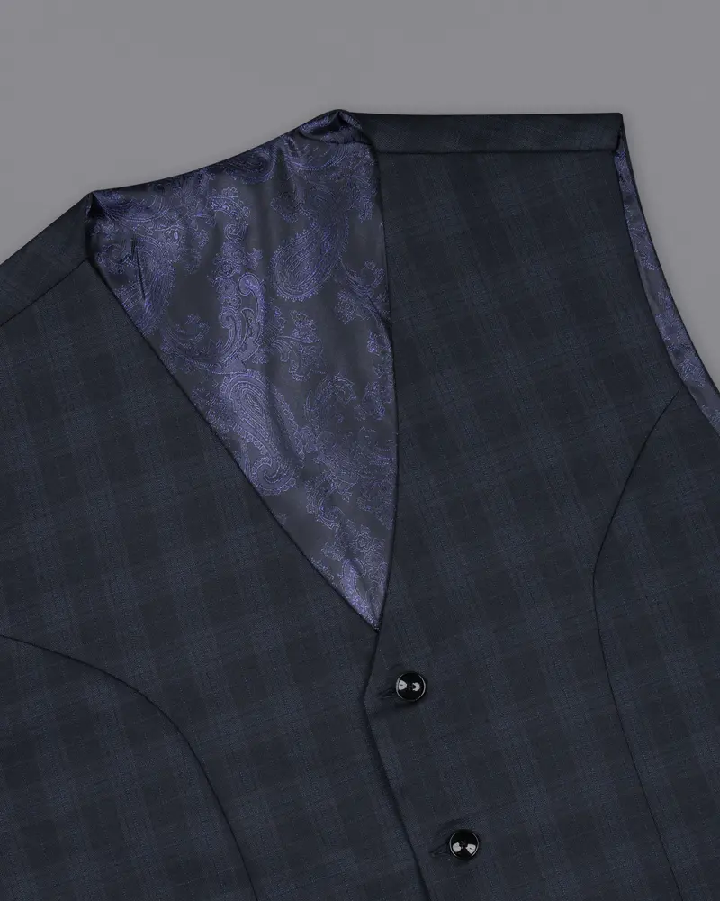 Shark Grey Plaid Woolrich Waistcoat 4