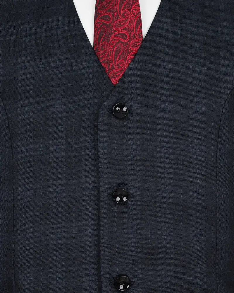 Shark Grey Plaid Woolrich Waistcoat 5