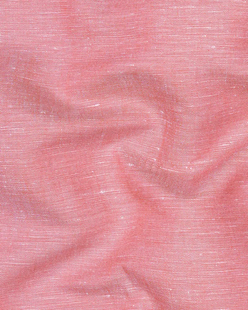 Sherbet Pink Luxurious Linen Shirt 2