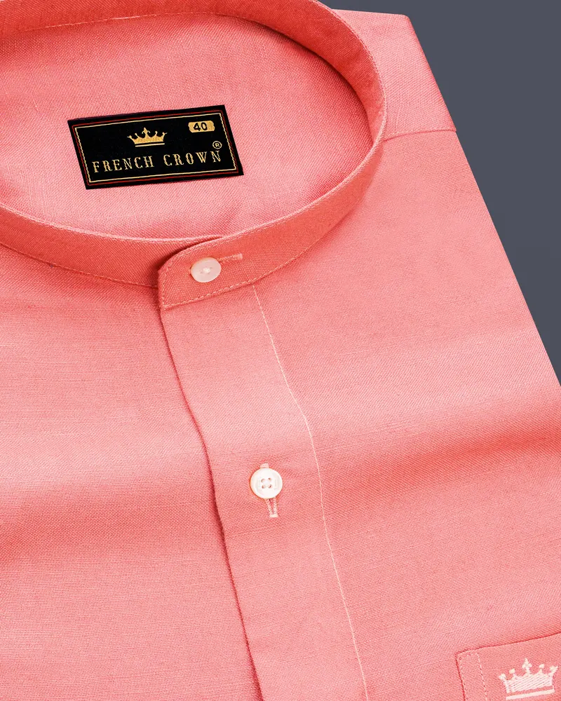 Shilo Pink Luxurious Linen Shirt 1