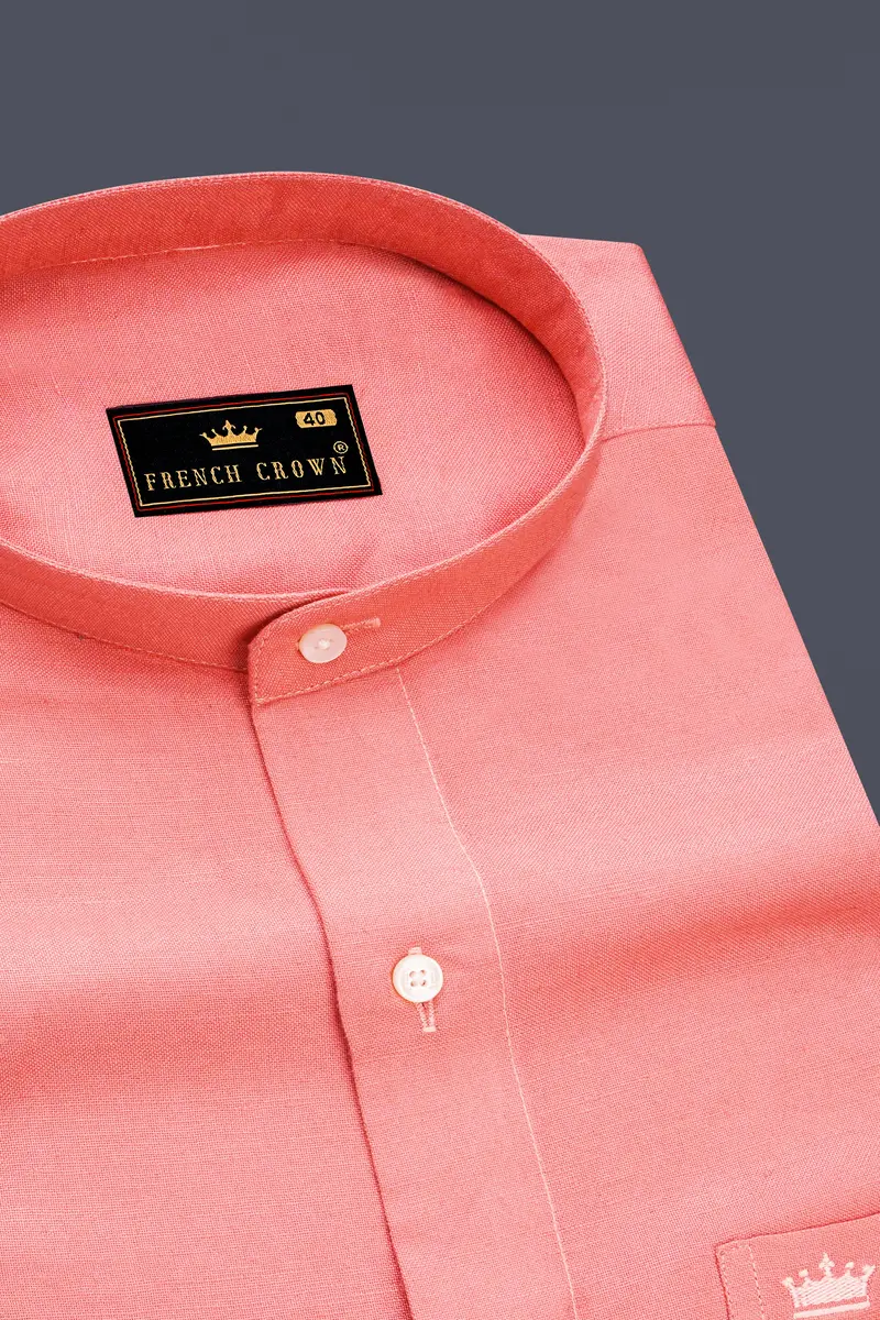Shilo Pink Luxurious Linen Shirt 2