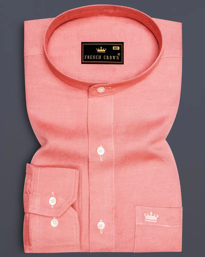 Shilo Pink Luxurious Linen Shirt 6