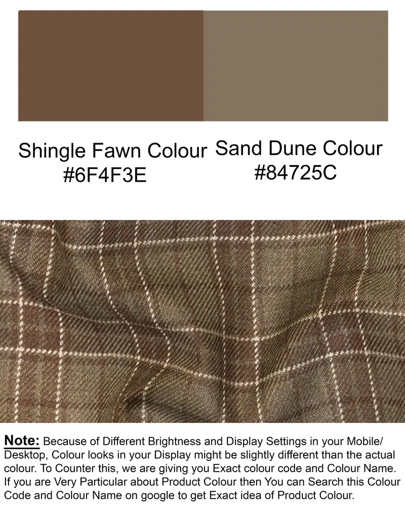 Shingle Fawn With Sand Dune Brown Twill Waistcoat 7