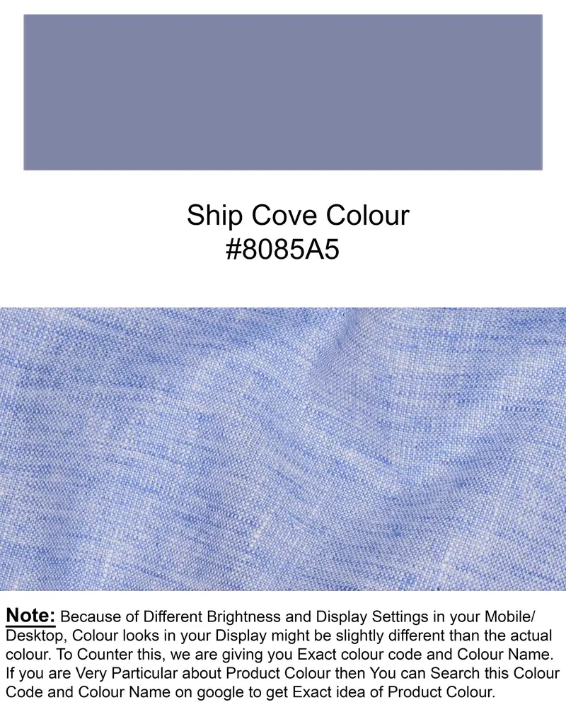 Ship Cove Blue Luxurious Linen Sports Waistcoat 8