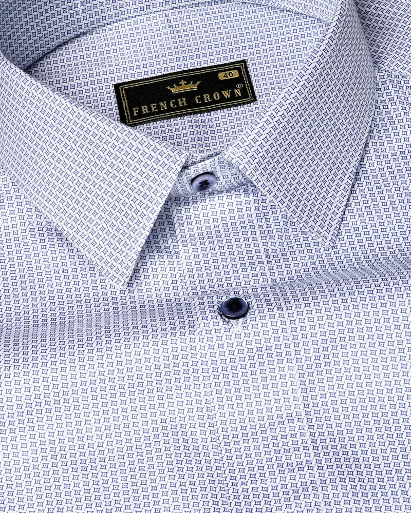Ship Cove Blue Printed Super Soft Premium Cotton Shirt 1