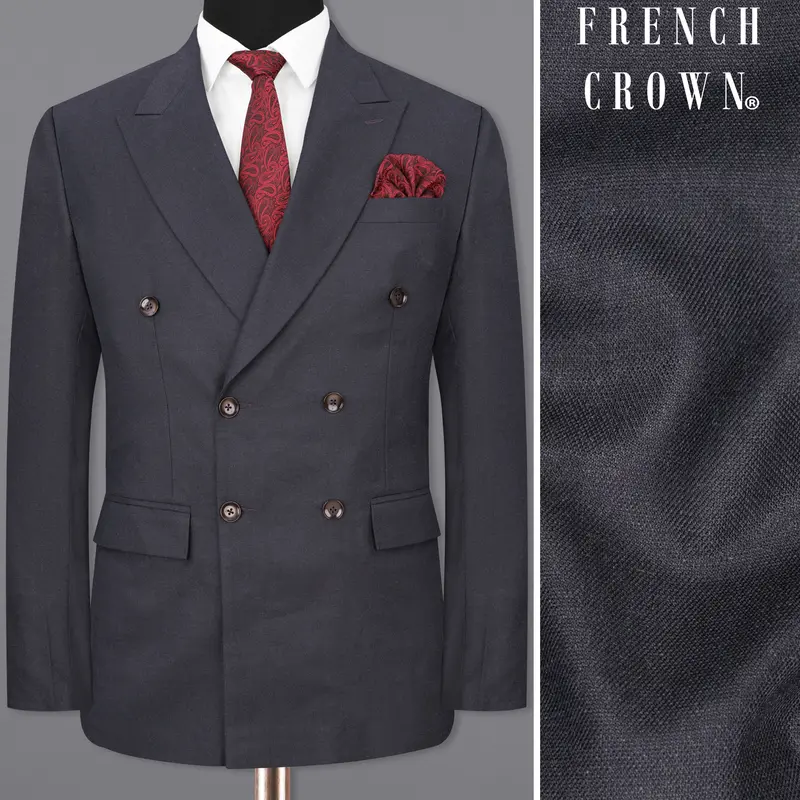Ship Gray Double Breasted Blazer 1