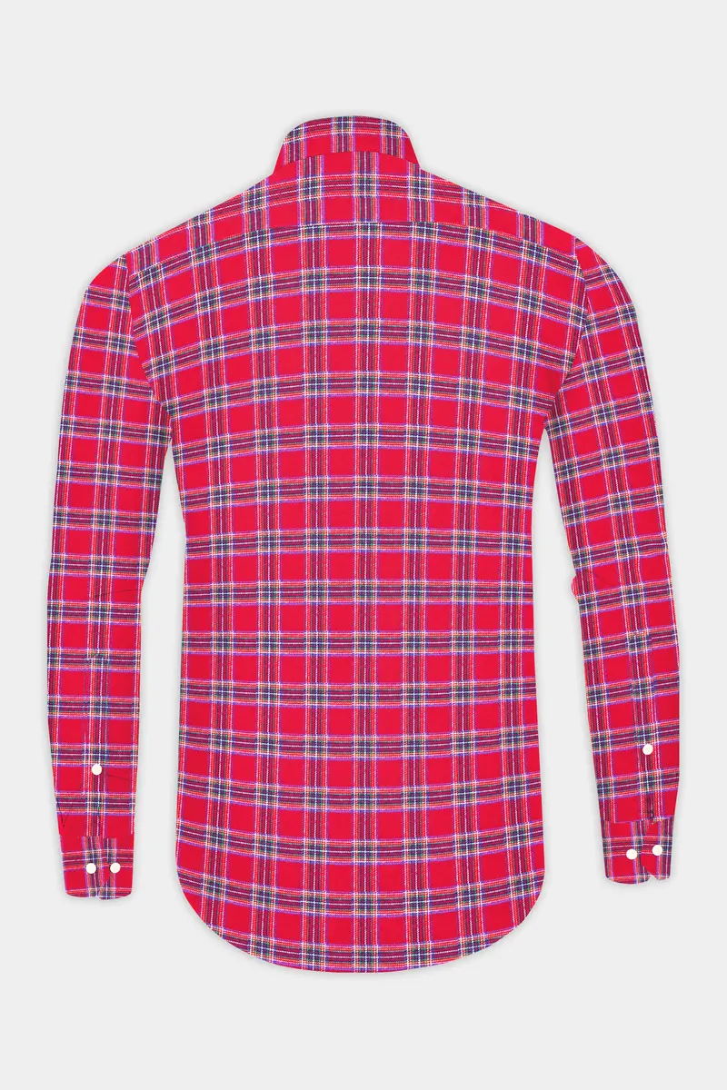 Shiraz Red Plaid Flannel Shirt 5