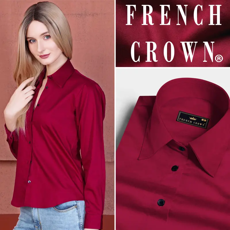 Shiraz Red Premium Cotton Shirt 1
