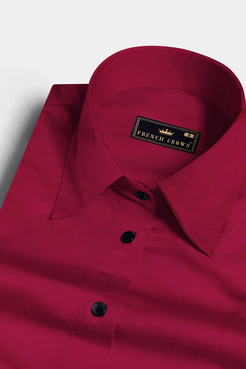 Shiraz Red Premium Cotton Shirt 4